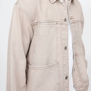 Unisex Beige Denim Jacket